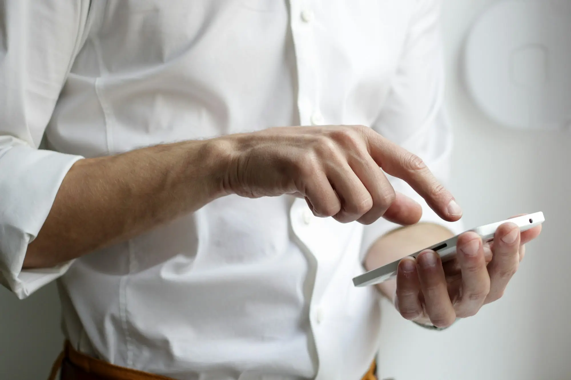 Business owner making a transfer on a banking app